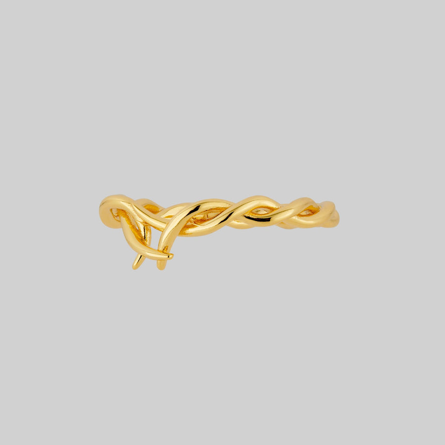ABANDON. Intertwined Roots Ring - Gold gold band ring twisted
