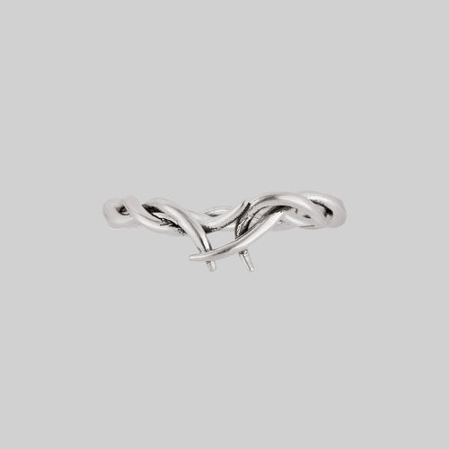 VALENTINA. Multi Heart Charm Clasp Necklace - Silver