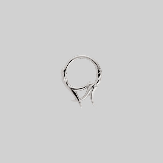 ABANDON. Intertwined Roots Septum Clicker Ring - Silver