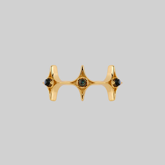 ABYSS. North Star Abalone Shell Ring - Gold