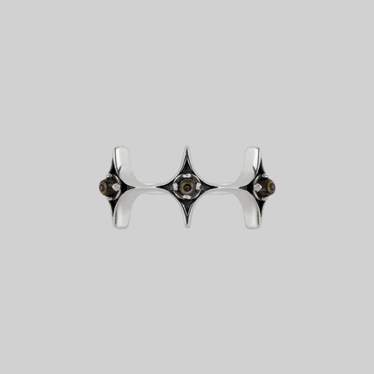 ABYSS. North Star Abalone Shell Ring - Silver