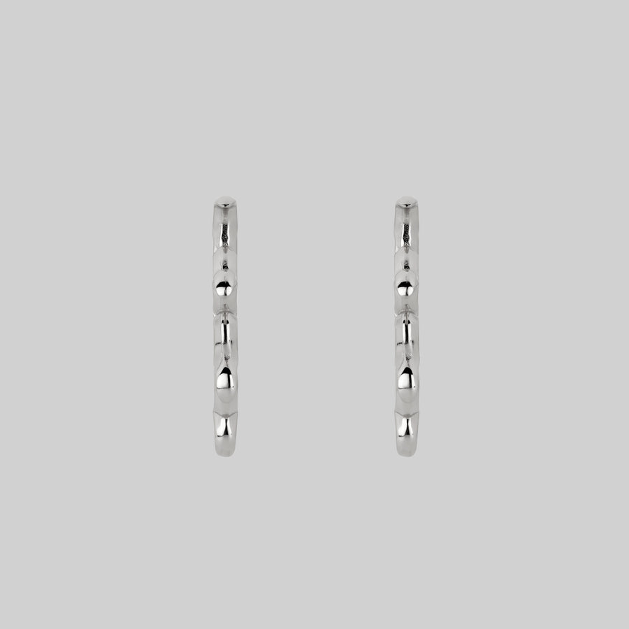 ANDROMEDA. Pinwheel Hoop Earrings - Silver silver hoop earrings