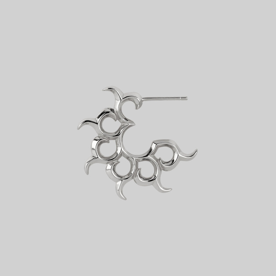 ANDROMEDA. Pinwheel Hoop Earrings - Silver silver hoop earrings