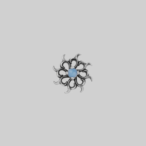 ANDROMEDA. Pinwheel Hoop Earrings - Silver