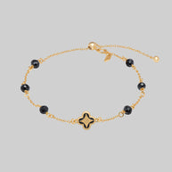gold gothic bead chain bracelet