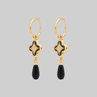 gold gothic vintage tudor hoop earrings