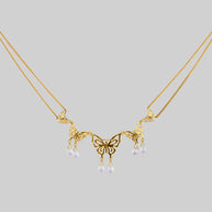gold butterfly charm necklace