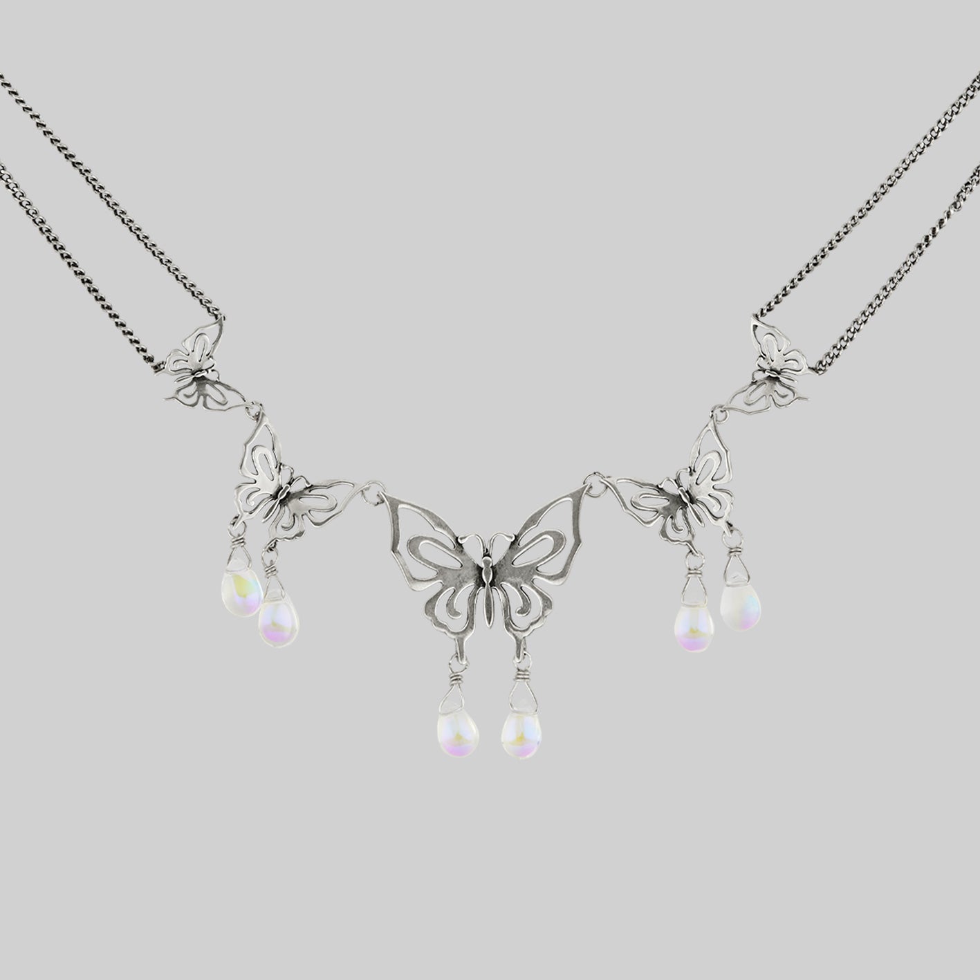 silver butterfly necklace