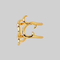 abstract open waves ring gold