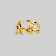 cosmic waves opalite ring gold