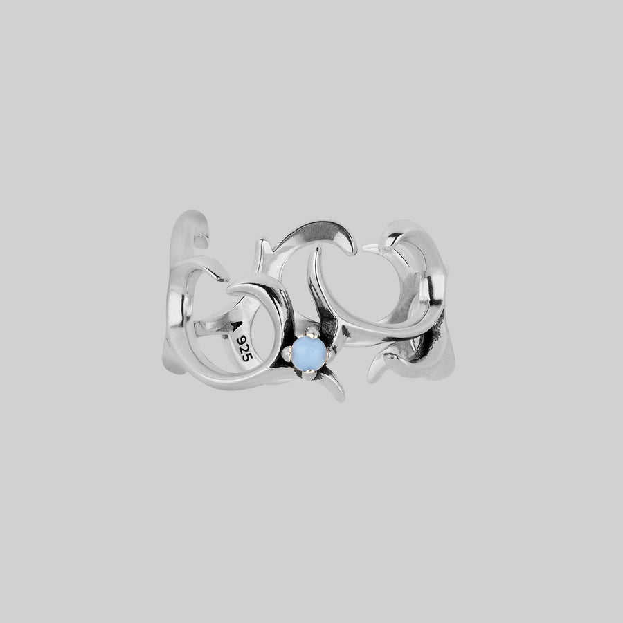 AURORA. Cosmic Waves Opalite Ring - Silver
