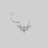 cosmic waves opalite septum clicker ring silver