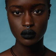 cosmic waves opalite septum clicker ring silver