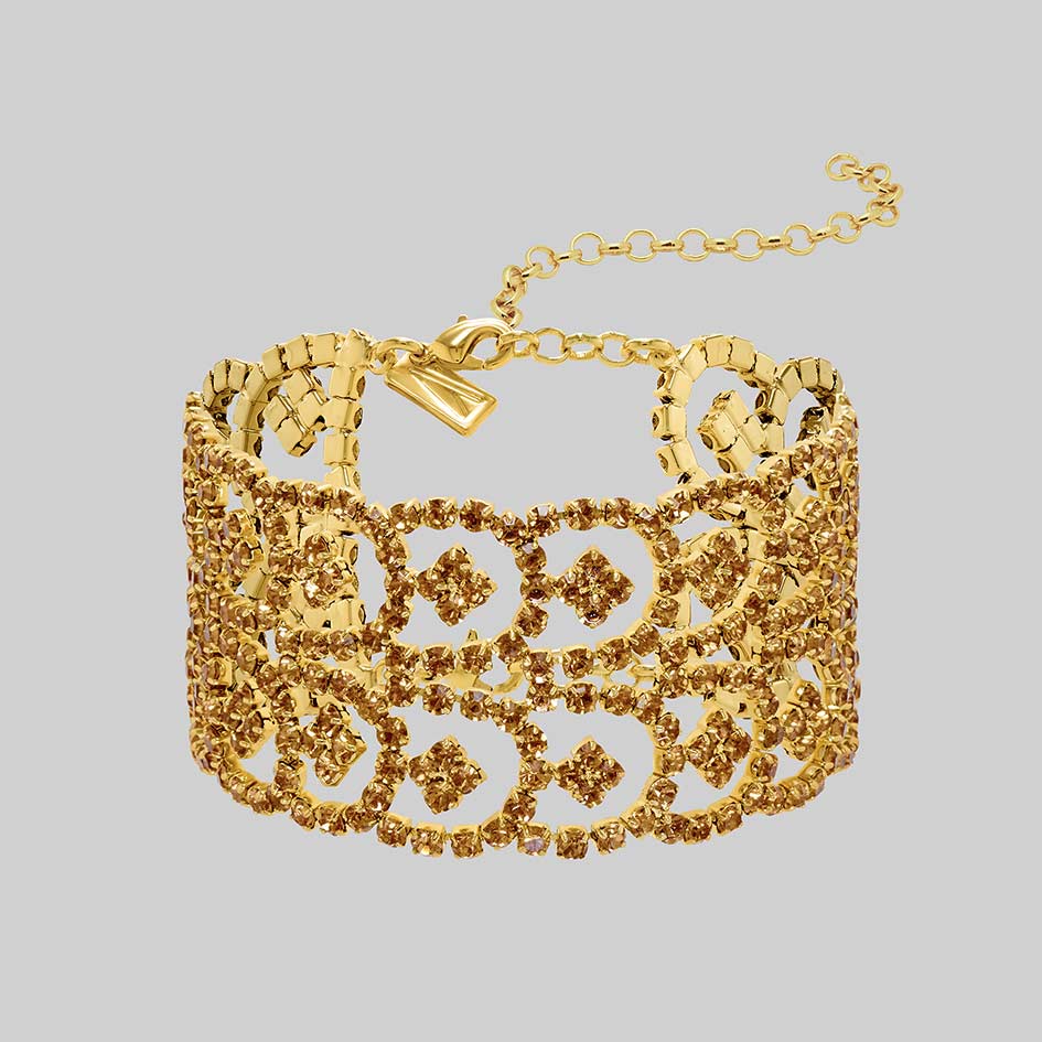 Brenna 18k gold plated dazzle chain bracelet