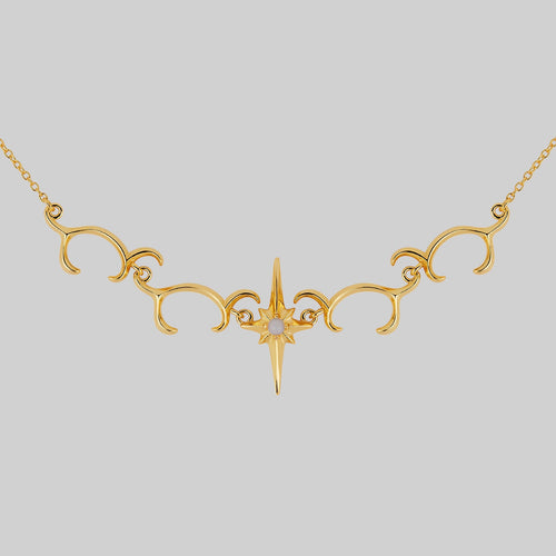 ALL MY HEART. Sword & Heart Necklace - Gold