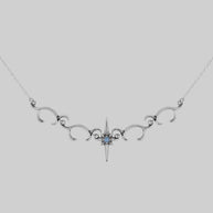 star and waves opalite necklace silver