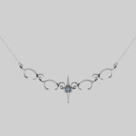 star and waves opalite necklace silver