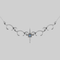 star and waves opalite necklace silver