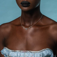 star and waves opalite necklace silver