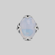 gothic galaxy opalite ring silver