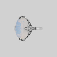 gothic galaxy opalite ring silver