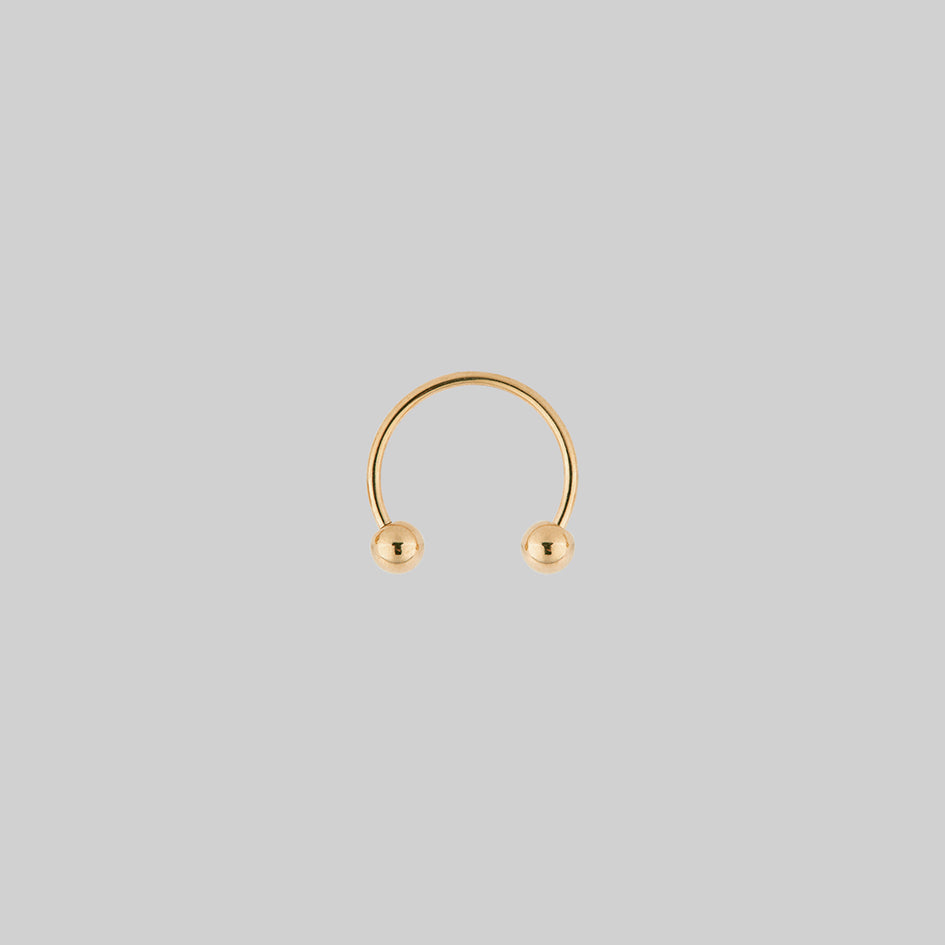 Gold titanium barbell septum ring 0.8mm x 10mm