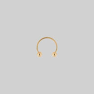Gold titanium barbell septum ring 0.8mm x 10mm