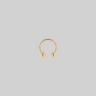 Gold titanium barbell septum ring 0.8mm x 8mm
