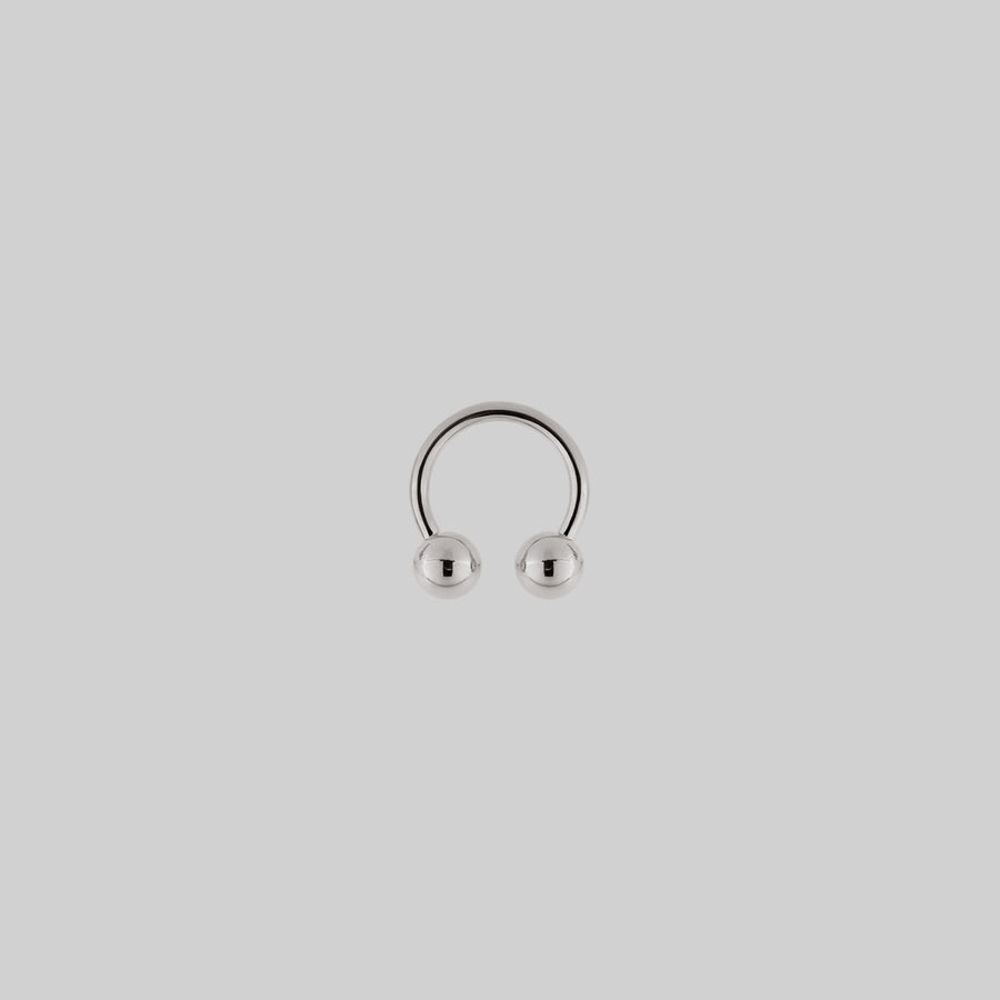 CLEO. Circular Titanium Barbell Ring - Silver silver titanium barbell septum ring