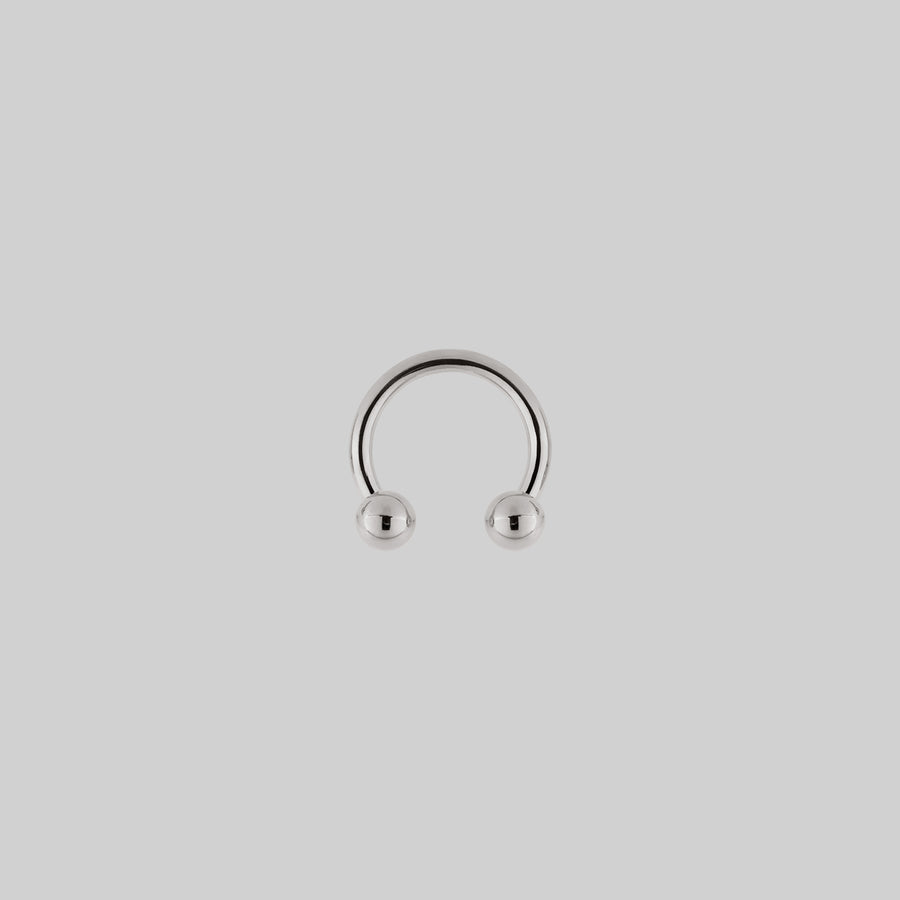 CLEO. Circular Titanium Barbell Ring - Silver cartilage hoop circular barbell