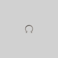 silver simple circular barbell