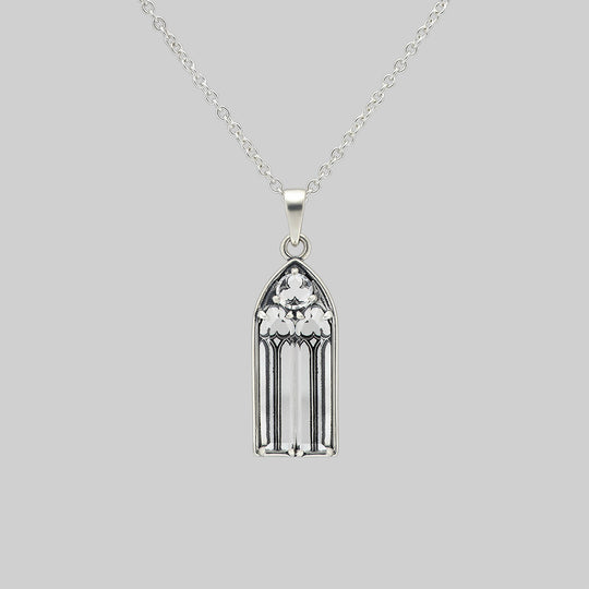 CLERESTORY. Cathedral Glass Window Necklace - Silver