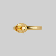 tudor inspired gold plated sterling silver ring