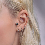 mushroom silver earring