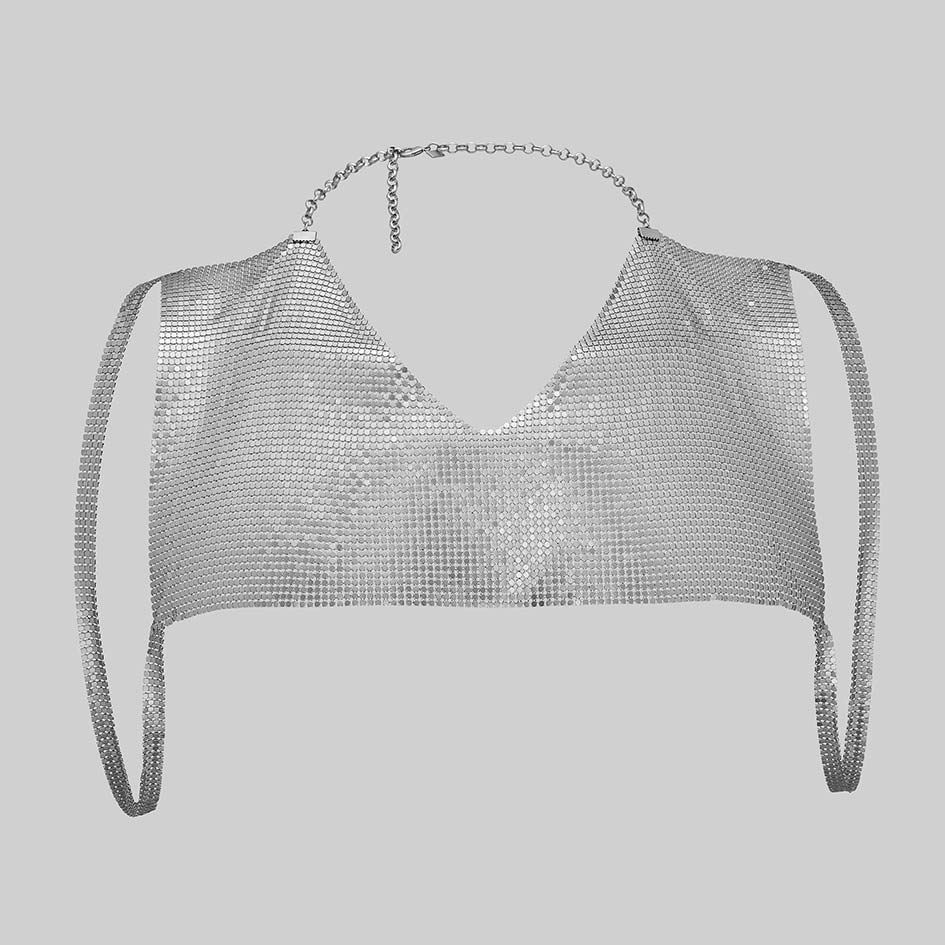 Faust silver armoured breastplate, front view