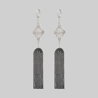 silver chandelier gothic vintage inspired earrings