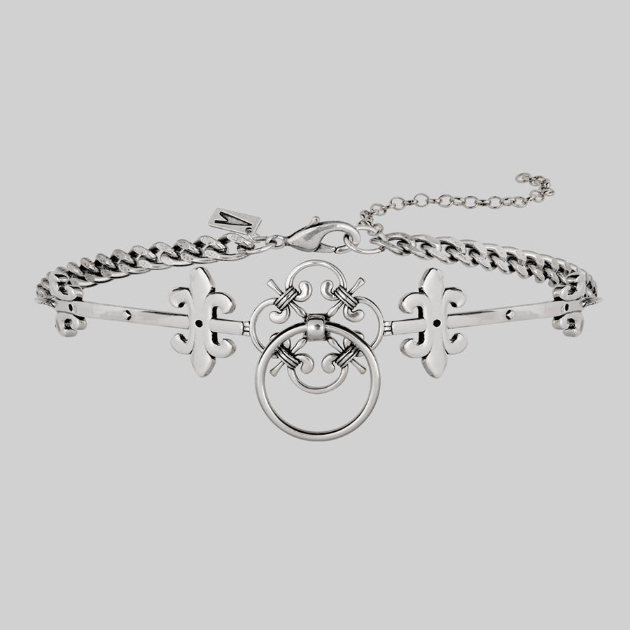 alt medieval door knocker style silver choker