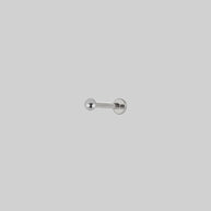 Dainty titanium flatback silver stud