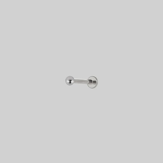 Titanium Flatback Stud - Silver