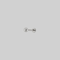 Dainty titanium flatback silver stud 3mm
