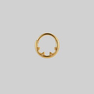gold gothic tracery septum daith forward helix clicker ring