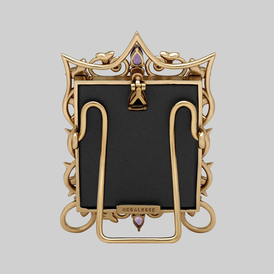 Gold gothic ivy Victorian-inspired amethyst mini photo frame