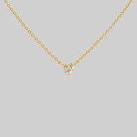 Gothic Glass Trefoil Veil Necklace with Simple Chain