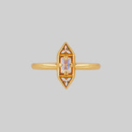 gothic window opalite ring gold