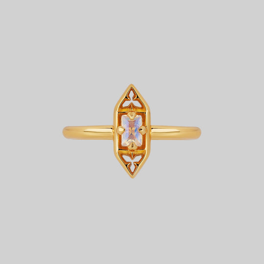 IVAN. Gothic Window Opalite Ring - Gold