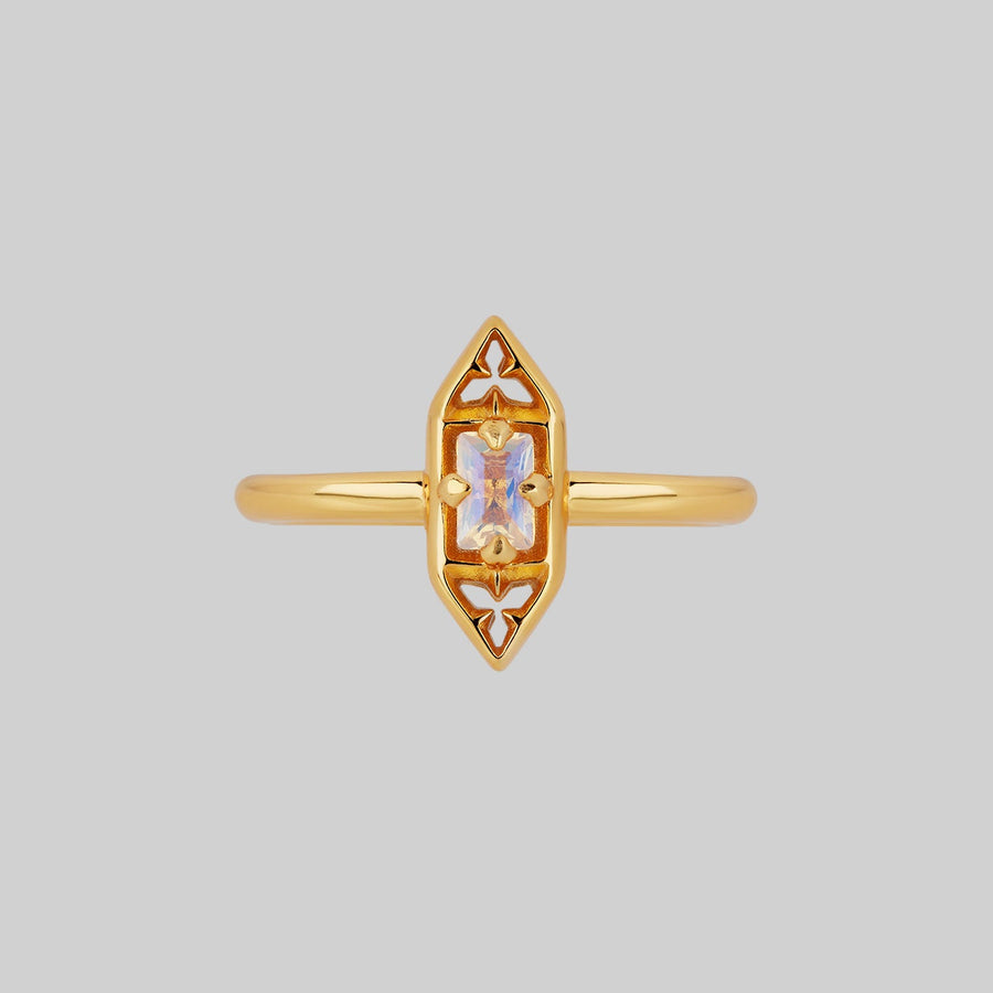 gothic window opalite ring gold