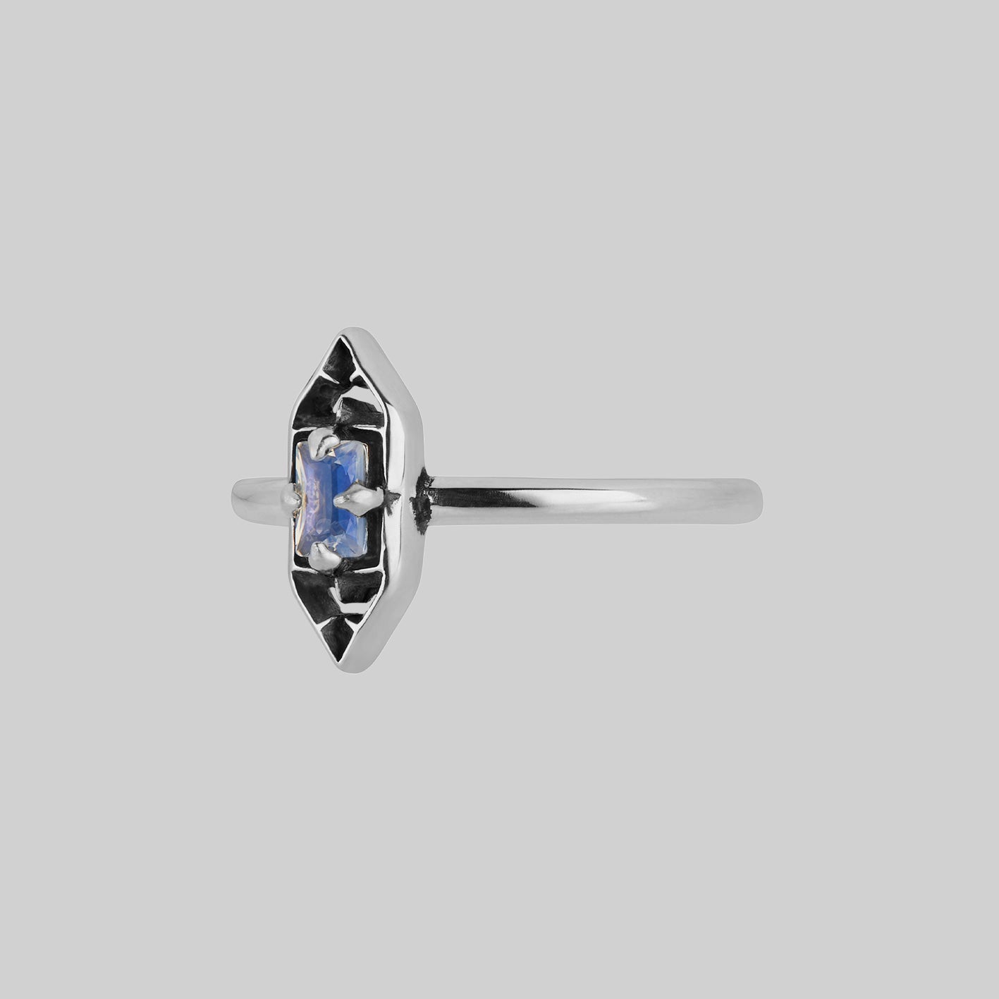 gothic window opalite ring silver