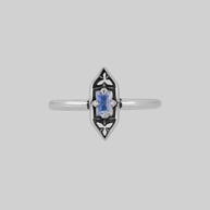 gothic window opalite ring silver