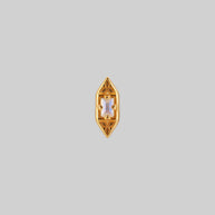 gothic window opalite stud earrings gold