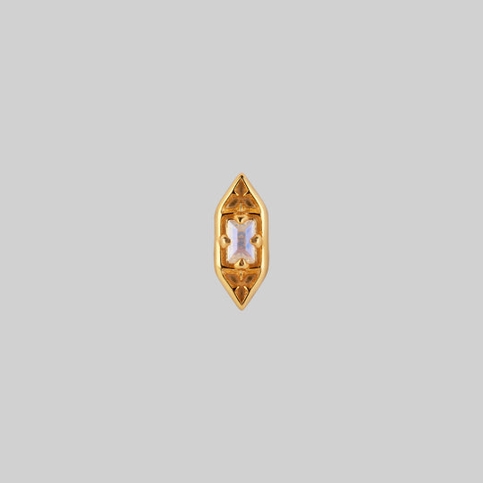 IVAN. Gothic Window Opalite Stud Earring - Gold